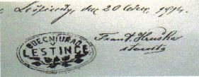 Obecní razítko z roku 1914